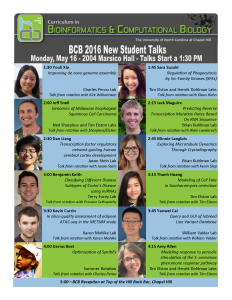 BCB New Student Talks 2016